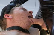 Sweet bondage as tied up slave sucks cock, gets whipped and plowed in the ass