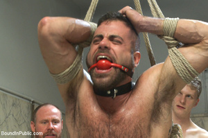 Gay stud tied, gagged and services randy - Picture 10