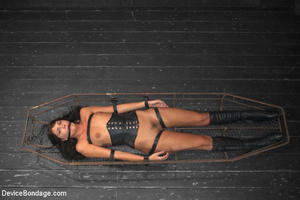 Cute damsel tied and bound gets choked a - Picture 6