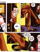 Hot ginger psychoanalyst in stockings and glasses treating her patient