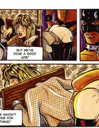 Masked maniac fucking chick in fishnet catsuit into ass with a special