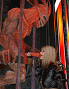 Blonde whore in gloves got pounded hard during her calling the demon with