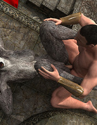 Horny Roman legionnaire banging variously furry wolverine in the witch