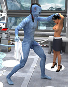 It was a software error which helped to call a blue monster who fucked