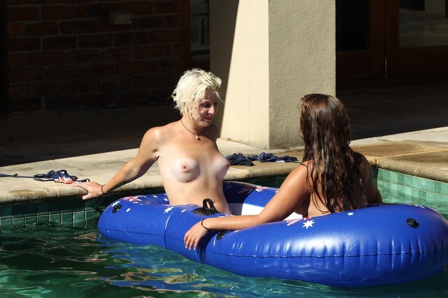 Sexy nude blonde and brunette play in the p - XXX Dessert - Picture 11