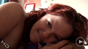 Chubby teenage redhead gets her bushy tw - Picture 9