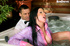 Busty brunette secretary getting banged in clothing in the Jacuzzi by