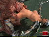 Furious demon with wings seized a chick in space suit to fuck her badly