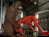 Fox-woman is happy to ride a stiff rod of hairy bear-man