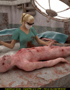 Dead body gets alive and fucks a ponytailed blonde coroner