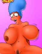 Marge Simpson playing sex toys while boy toys explore gay sex on Simpsons