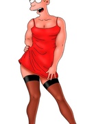 Cute pics of crossdressed Fry from porn comics Futurama with boobilicious