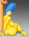 Bodacious babes from Simpsons and Scooby-Doo porn comics roped and naked