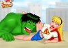 Porn Hulk having fun with Supergirl while Roxanne giving head to Megamind