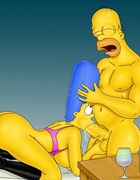 Porn Fairy Godmother and Marge Simpson give deep throats while anal slut