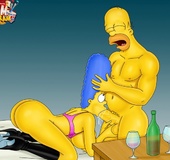 Porn Fairy Godmother and Marge Simpson give deep throats while anal slut