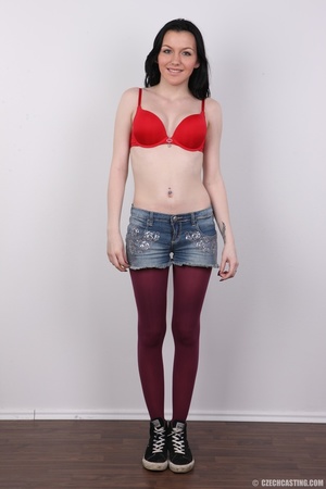 Smiling black hair beauty in hot red bra - XXX Dessert - Picture 4