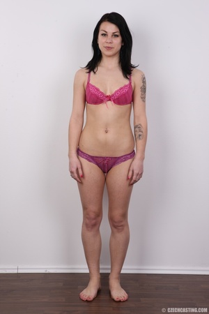 Beautiful brunette in pink underwear rev - Picture 7