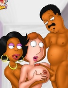 Dirty Browns from Cleveland Show and Lois Griffin enjoys hardcore sex