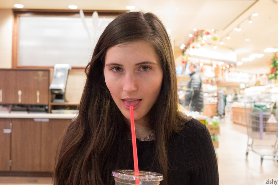 Long-haired teen babe with small tits gets  - XXX Dessert - Picture 1