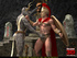 Busty fallow deer-like woman gives head to a horny Roman legionnaire