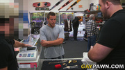 Fat pawn shop owner and his friend pounding hard and shooting on cam gritty gay games