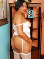 Wearing a white corset, panties and - Picture 10