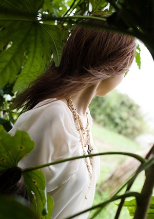 Girl in a white nightie and black underwear does non-nude shots outdoors. - XXXonXXX - Pic 3