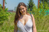 gorgeous brunette with flimsy