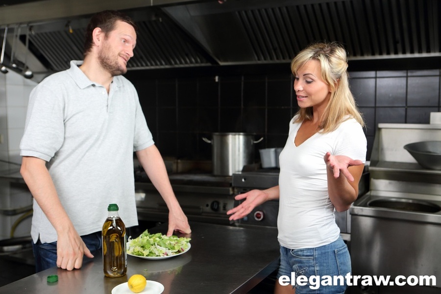 Kinky dude fucking his blonde wife in a whi - XXX Dessert - Picture 1