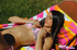 attractive woman pink bikini