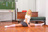 Flexible blonde teen in white long socks and uniform takes facial cumshot