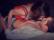 Brunette Teen Zuzalove69 and Brunette Hardjim4U Live Orgasm.
