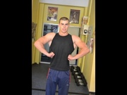 Brunette Young Man Muscleboy Close Up.