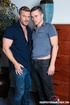 Cub handyman checks the plumbing of a twink in the bedroom.