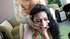 Tall hottie in white net top rides stiff cock until her wet cute pussy