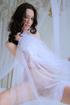 small-titted brunette babe posing