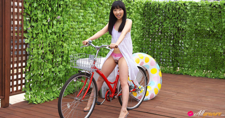 Female in white undies with pink lace gets topless on a white rug. - XXXonXXX - Pic 1