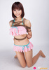 miss checkered pink and