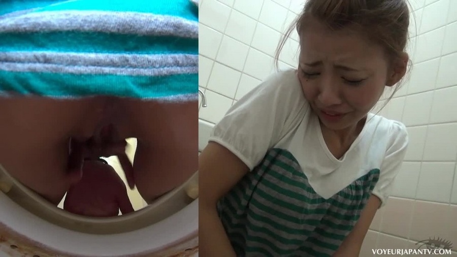 Horny babe strips down to red bra and blue panties in public toilet to masturbate - XXXonXXX - Pic 6