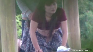 Naughty Asian teens caught on camera as she sucks cock and gets fucked outdoors - XXXonXXX - Pic 15