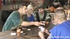 Nasty fair-haired bitch and her two blonde friends enjoys sloppy orgy