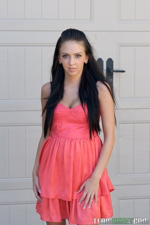 Perfect whore in a pink dress exposes he - XXX Dessert - Picture 1