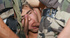 Blonde young farmer gets attacked by two soldiers, blindfolded and bent