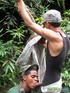 Guys in camo get some cock sucking going in the river.