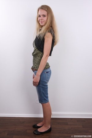 Cute blonde girl with slim body looking  - Picture 3