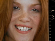 Inked freckled ginger cutie gets her snatch stuffed with a glass dildo and her clit pleased with a pulsating toy