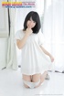 Attractive filly in a polka dot chemise and white panties gets on the