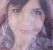 Cute nude brunette with pink cloth shows young tasty tits, ass and tight