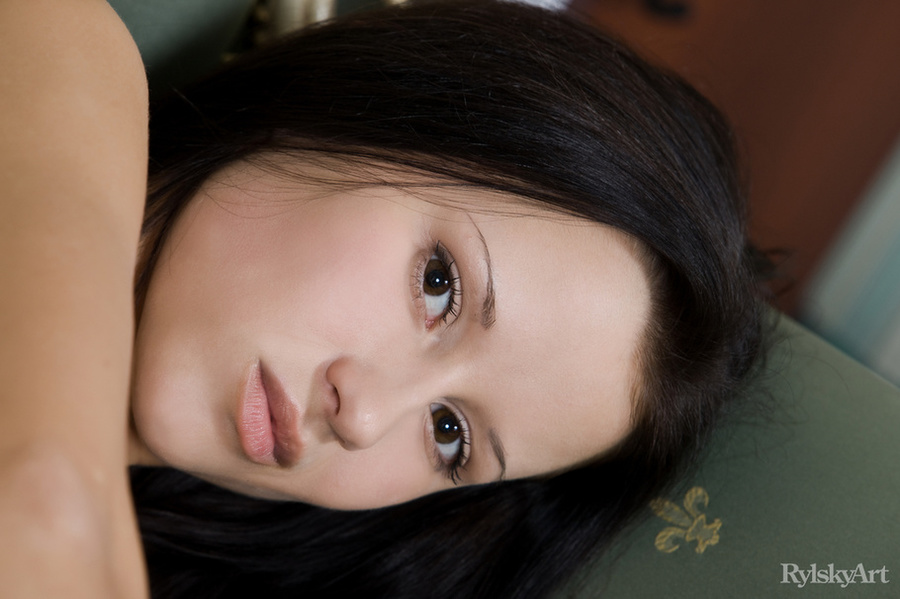 Tasty brunette in white lingerie and stocki - XXX Dessert - Picture 3